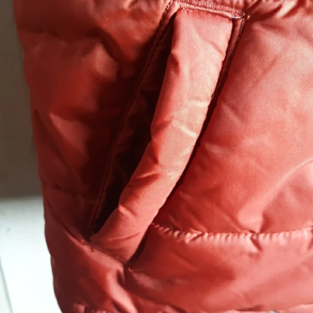 Gymboree Puffer Vest Orange and Brown Cozy Lining - Picture 2 of 5